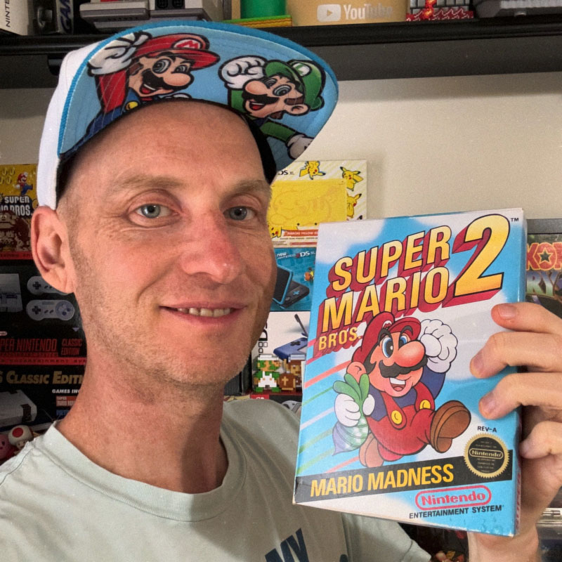 Matt with Mario 2 game